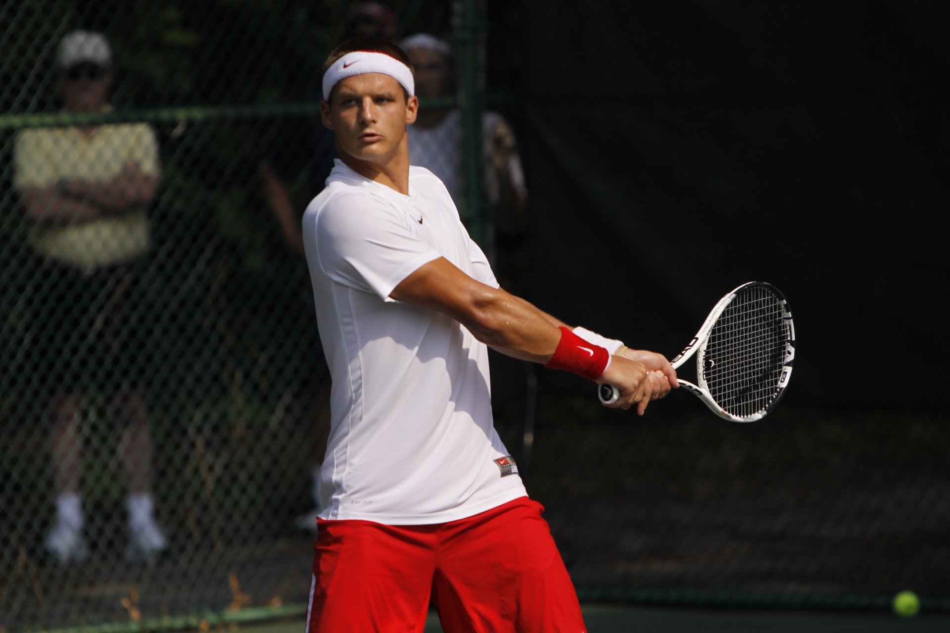 Bernhard Wallner Backhand Setup College Tennis Valdosta State